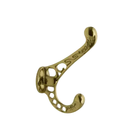 Victorian Coat Hook in Polished Brass