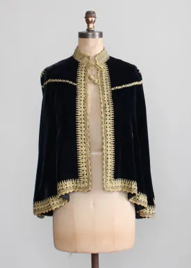 Vintage 1930s Embroidered Velvet Palestinian Wedding Cape