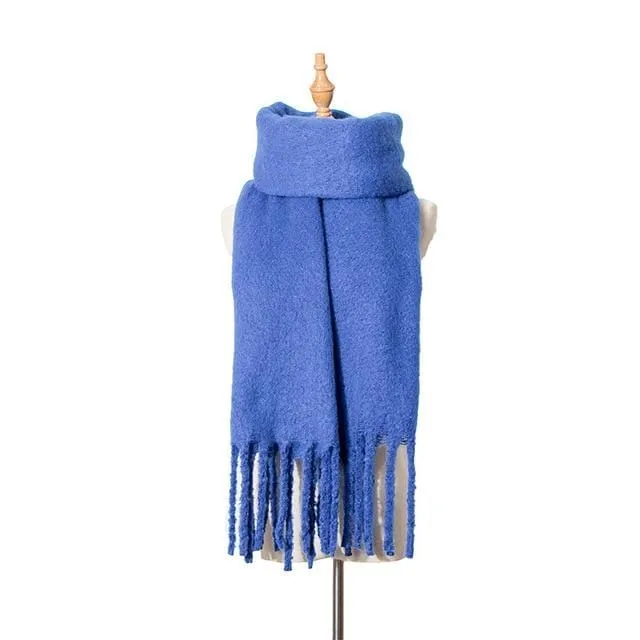 Waylin Solid Color Wooly Wrap