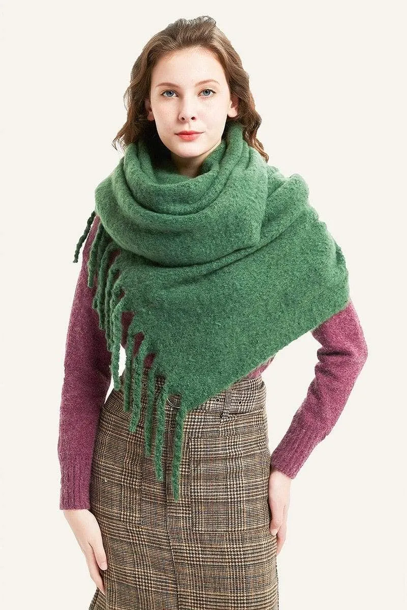 Waylin Solid Color Wooly Wrap