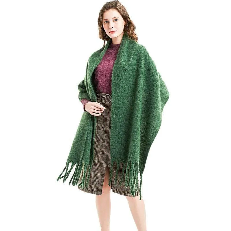 Waylin Solid Color Wooly Wrap