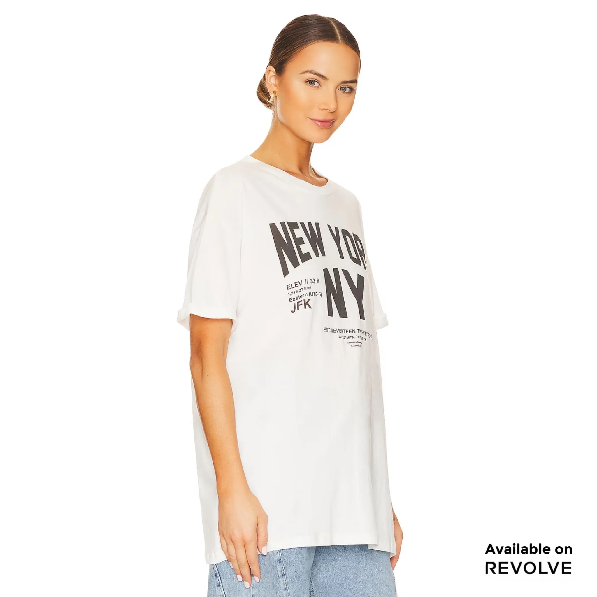 Welcome To New York - Oversized Tee - White