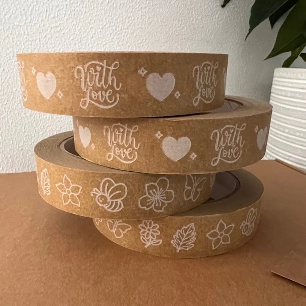 With Love Biodegradable Paper Tape 24mm x 50m