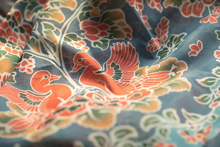 Xie Wenyang 缬纹样 Valerian Duck Tang Dynasty Pibo Scarf