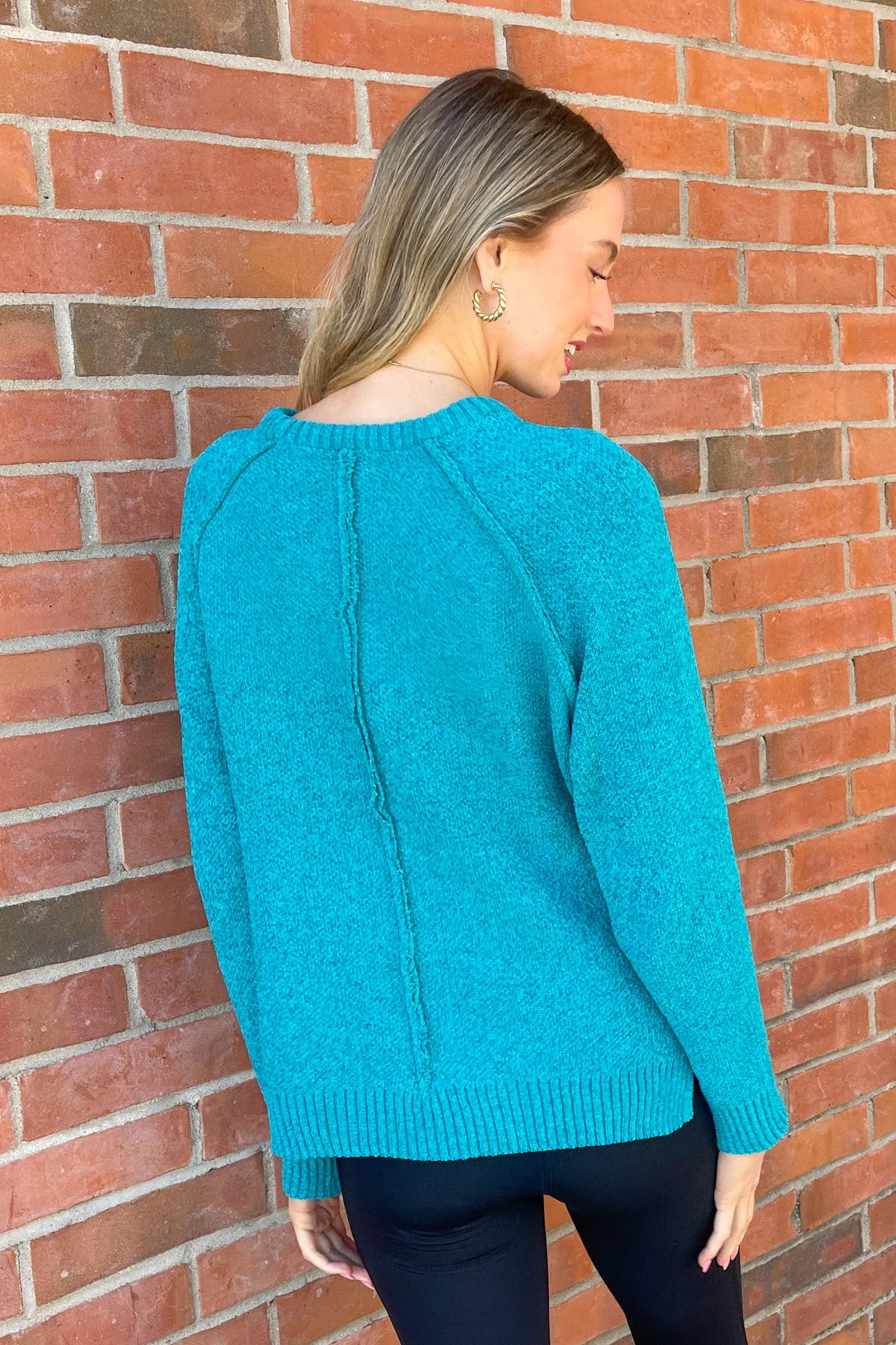 Zenana-Raglan Chenille Sweater